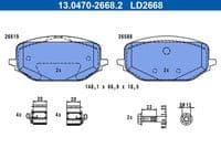 Bremžu uzliku kompl., Disku bremzes