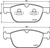 Bremžu uzliku kompl., Disku bremzes