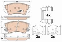 Bremžu uzliku kompl., Disku bremzes