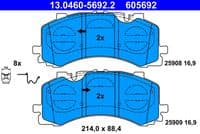 Bremžu uzliku kompl., Disku bremzes