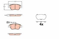 Bremžu uzliku kompl., Disku bremzes