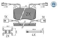 Bremžu uzliku kompl., Disku bremzes