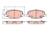 Bremžu uzliku kompl., Disku bremzes