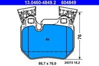 Bremžu uzliku kompl., Disku bremzes