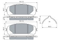 Bremžu uzliku kompl., Disku bremzes