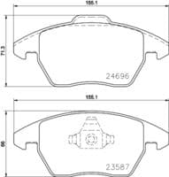 Bremžu uzliku kompl., Disku bremzes