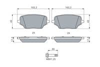 Bremžu uzliku kompl., Disku bremzes