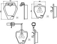 Bremžu uzliku kompl., Disku bremzes