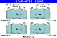 Bremžu uzliku kompl., Disku bremzes