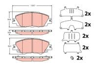 Bremžu uzliku kompl., Disku bremzes