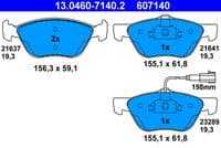 Bremžu uzliku kompl., Disku bremzes