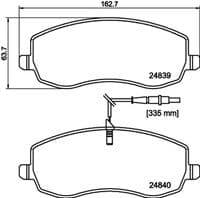 Bremžu uzliku kompl., Disku bremzes