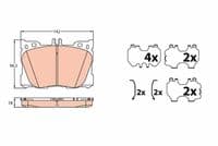 Bremžu uzliku kompl., Disku bremzes