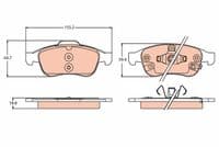 Bremžu uzliku kompl., Disku bremzes