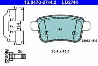 Bremžu uzliku kompl., Disku bremzes