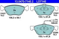 Bremžu uzliku kompl., Disku bremzes