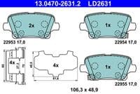 Bremžu uzliku kompl., Disku bremzes