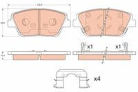Bremžu uzliku kompl., Disku bremzes
