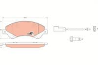 Bremžu uzliku kompl., Disku bremzes