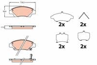 Bremžu uzliku kompl., Disku bremzes