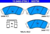 Bremžu uzliku kompl., Disku bremzes