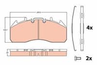 Bremžu uzliku kompl., Disku bremzes