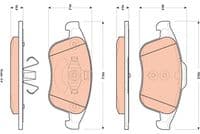 Bremžu uzliku kompl., Disku bremzes
