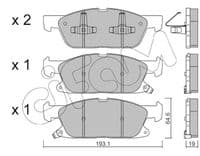 Bremžu uzliku kompl., Disku bremzes
