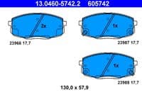 Bremžu uzliku kompl., Disku bremzes