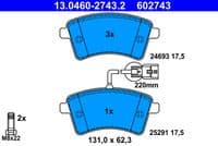 Bremžu uzliku kompl., Disku bremzes
