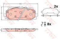 Bremžu uzliku kompl., Disku bremzes