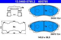 Bremžu uzliku kompl., Disku bremzes