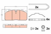 Bremžu uzliku kompl., Disku bremzes