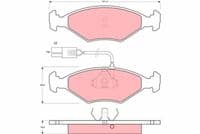 Bremžu uzliku kompl., Disku bremzes
