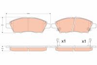 Bremžu uzliku kompl., Disku bremzes