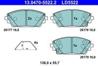 Bremžu uzliku kompl., Disku bremzes