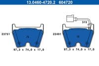 Bremžu uzliku kompl., Disku bremzes