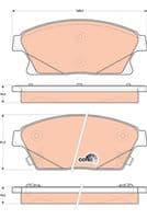 Bremžu uzliku kompl., Disku bremzes