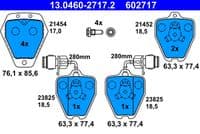 Bremžu uzliku kompl., Disku bremzes