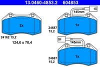 Bremžu uzliku kompl., Disku bremzes
