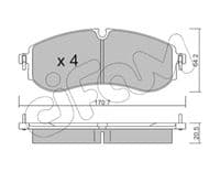 Bremžu uzliku kompl., Disku bremzes