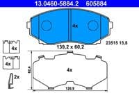 Bremžu uzliku kompl., Disku bremzes