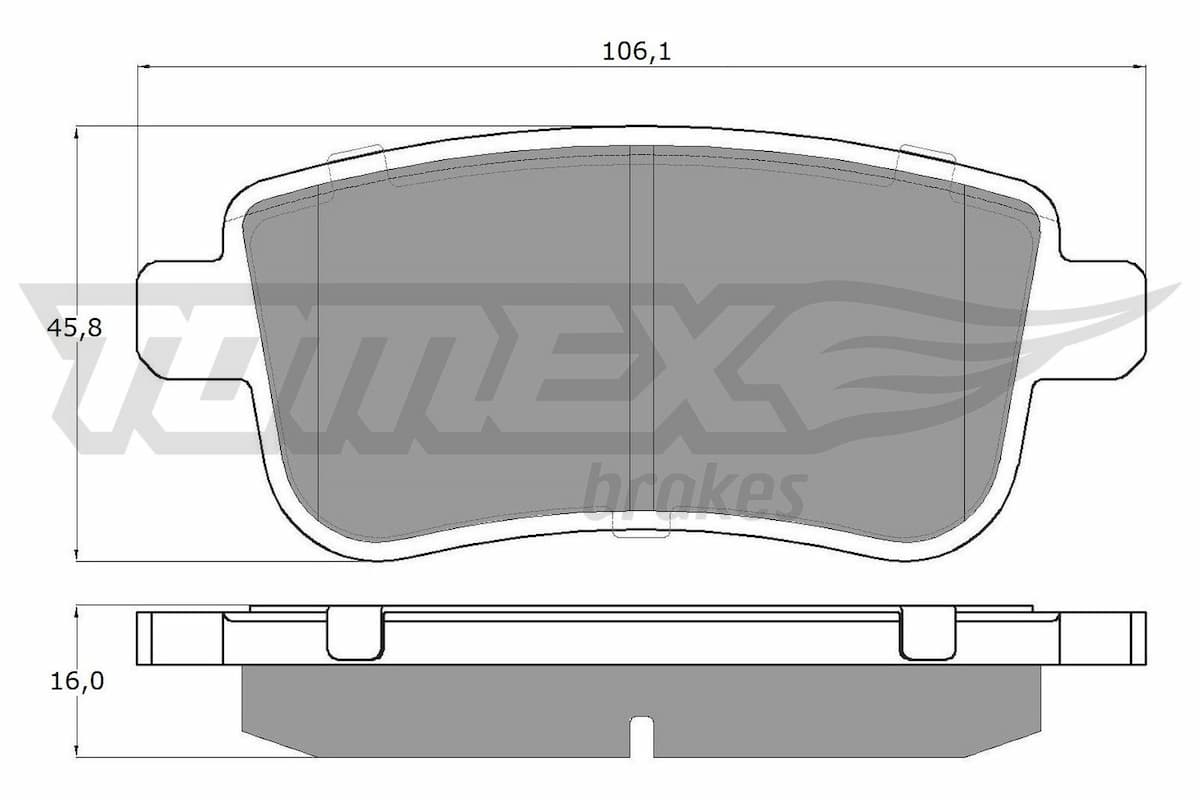 Bremžu uzliku kompl., Disku bremzes TOMEX Brakes TX 16-38 1