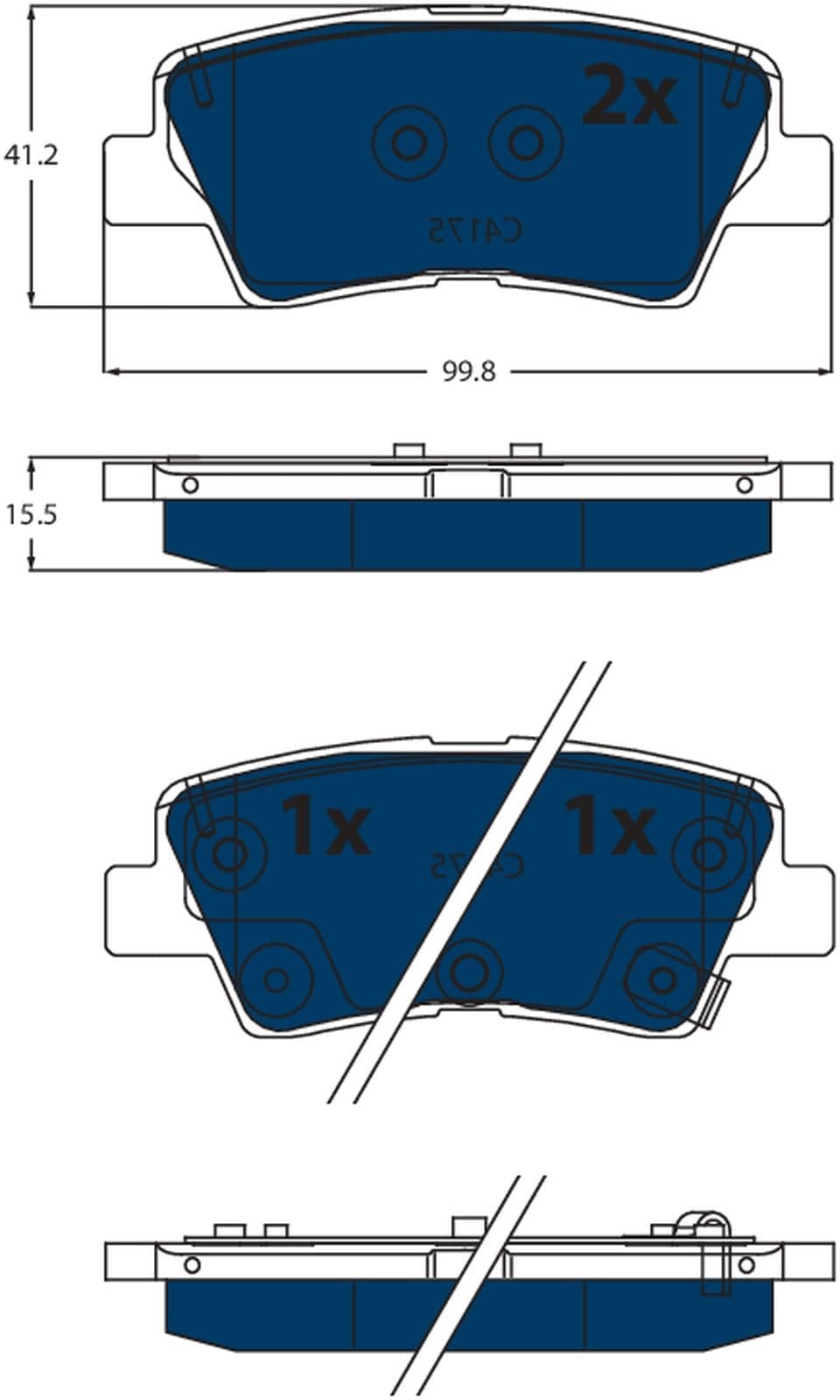 Bremžu uzliku kompl., Disku bremzes TRW GDB2531BTE 1