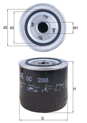 Eļļas filtrs KNECHT OC 288 1