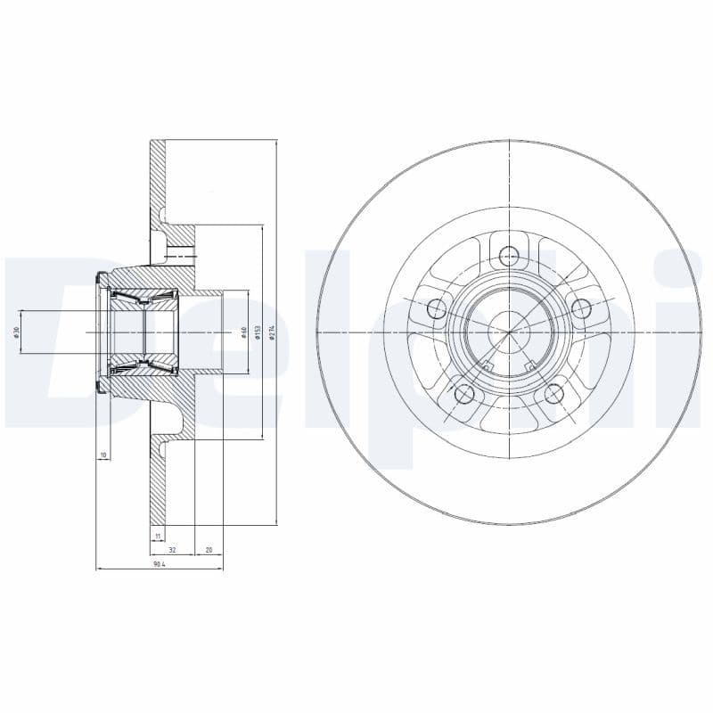 Bremžu diski DELPHI BG9113RSC 1