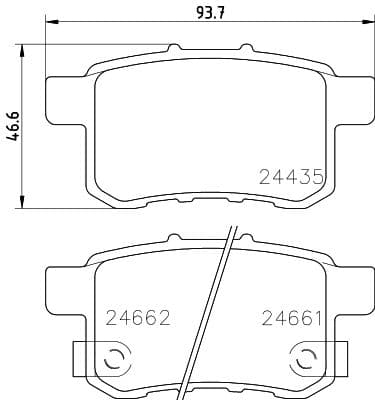 Bremžu uzliku kompl., Disku bremzes HELLA 8DB 355 013-631 1