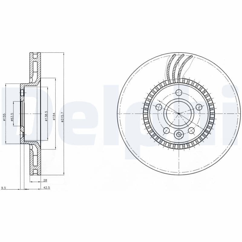 Bremžu diski DELPHI BG4123 1