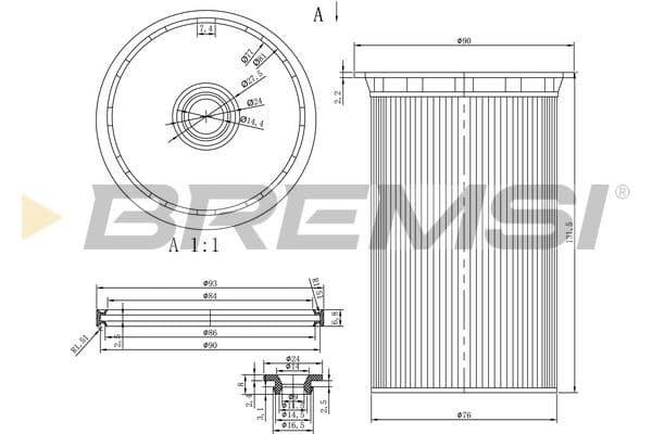 Degvielas filtrs BREMSI FE0341 1