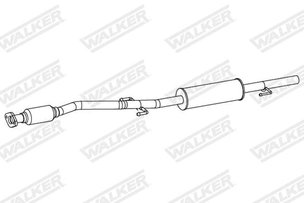 Vidējais izpl. gāzu trokšņa slāpētājs WALKER 24494 1